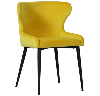 Nevada Orbit Chair - Yellow Velvet